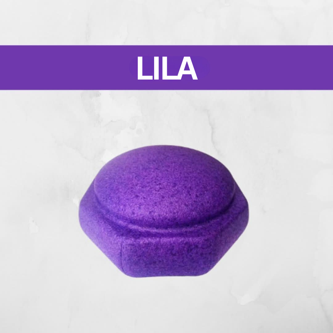 Lila Balancekissen, rund, ergonomisch, für Fitness und Therapie, rutschfest.