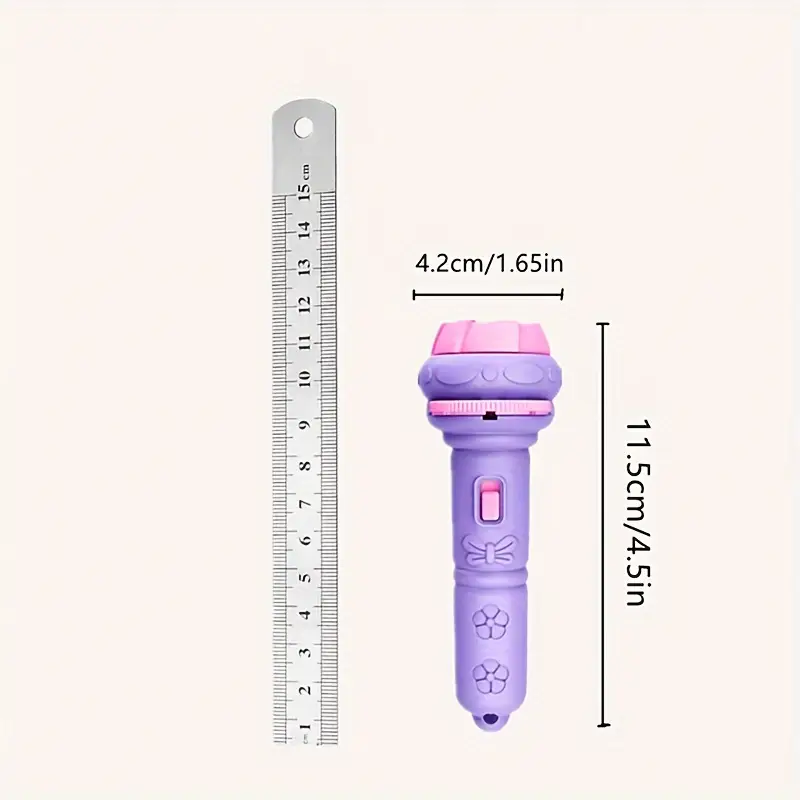 Lila Vibrator, 11,5 cm, Silikon, wasserdicht, tragbar, neben Lineal, rosa Akzente