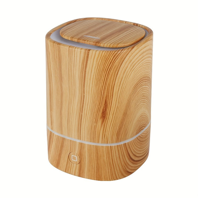 Holzoptik Luftbefeuchter, zylindrisch, LED-Anzeige, modernes Design, für Raumklima.