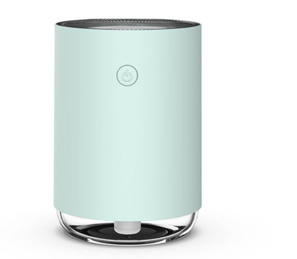 Mintgrüner Luftbefeuchter, zylindrisch, modern, mit Touch-Bedienung, für Raumklima-Optimierung.