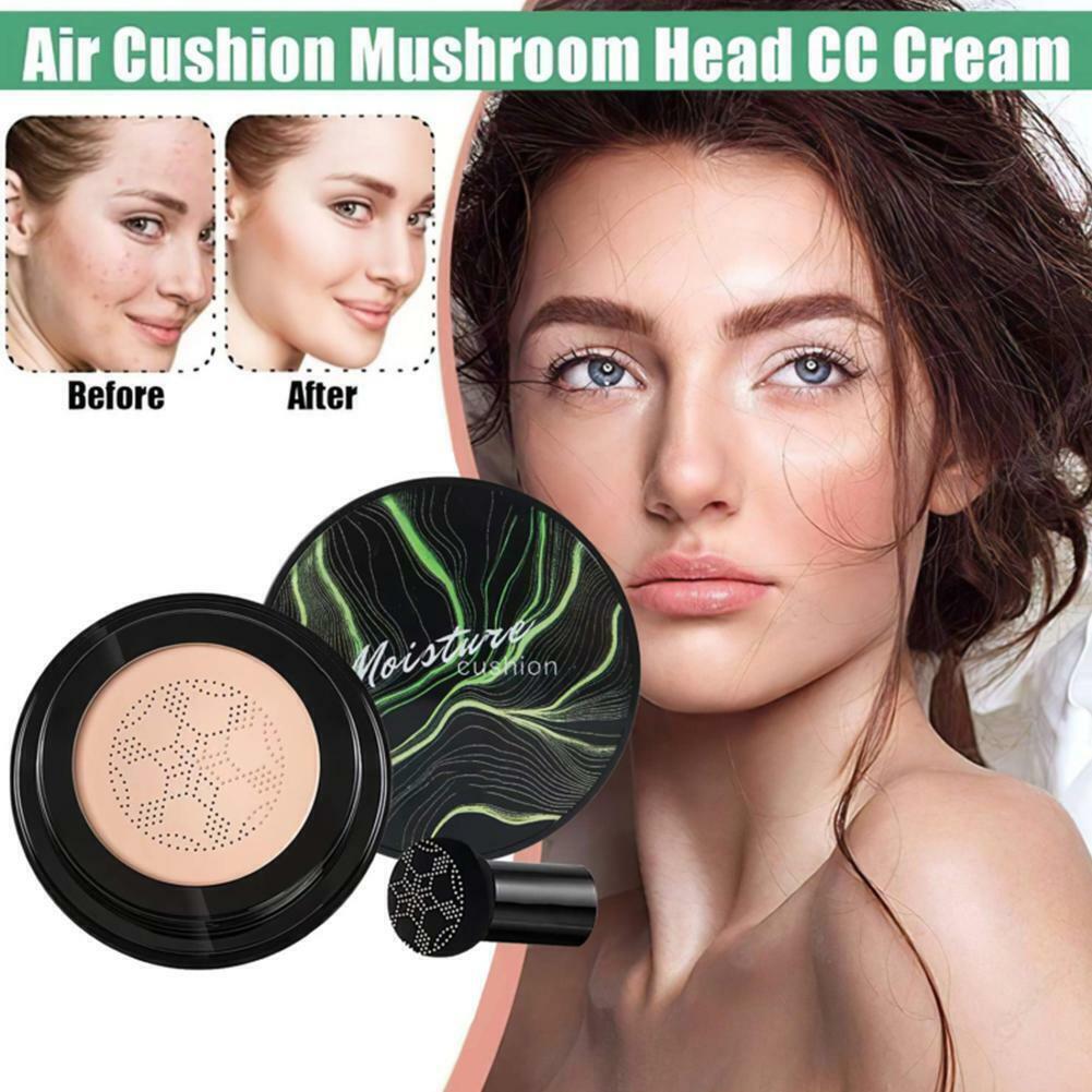 Luftkissen-Mushroom-Head-CC-Creme, feuchtigkeitsspendend, Hautpflege, Vorher-Nachher-Effekt.