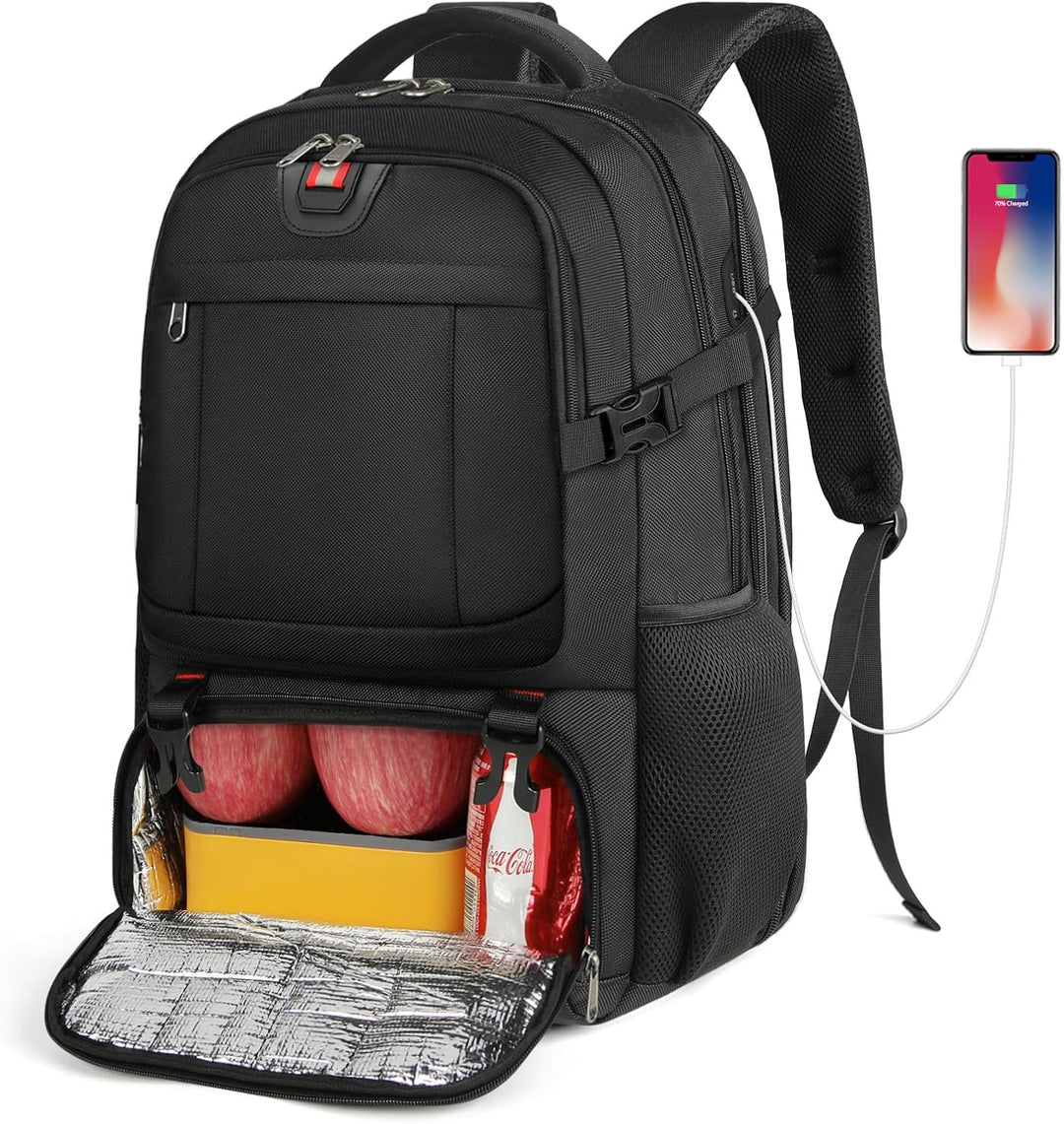 Extra velký cestovní batoh na oběd i na notebook s USB nabíjecím portem