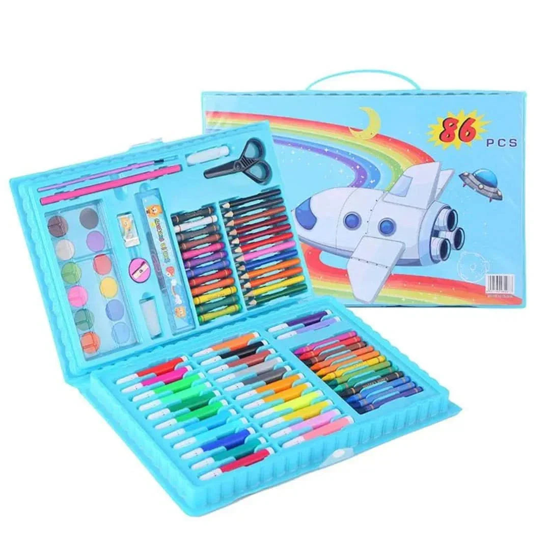 6-v-1 Kreativní set s dvojitým stojanem – Kreslící taška pro děti od 5 let