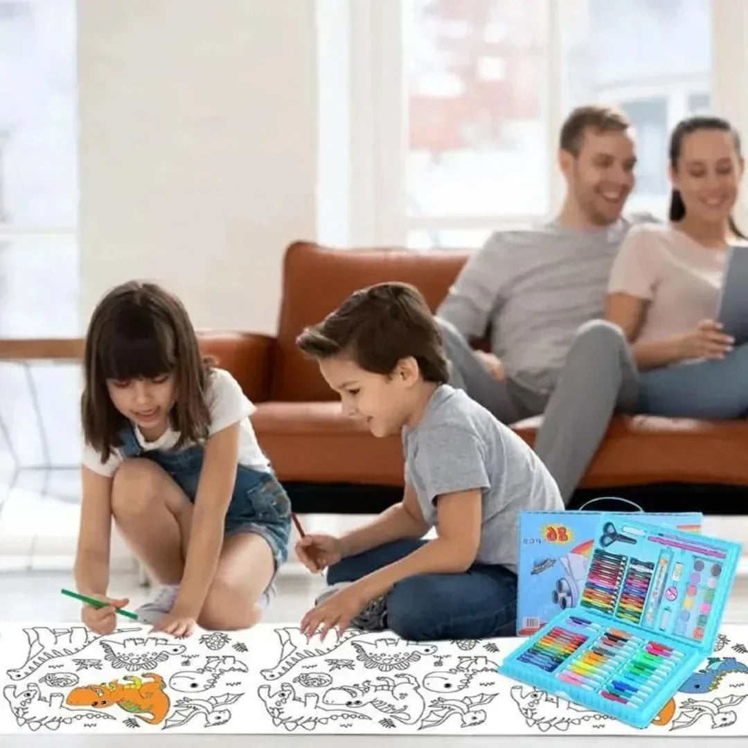 6-v-1 Kreativní set s dvojitým stojanem – Kreslící taška pro děti od 5 let