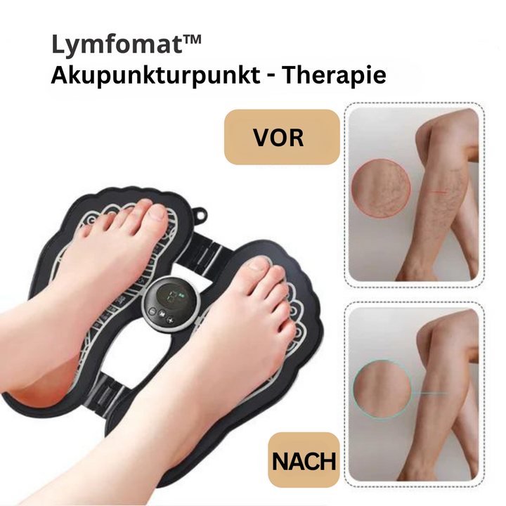 Lymfomat Akupressur-Massagegerät für Füße, Vorher-Nachher-Ergebnis, schwarz, Therapie.