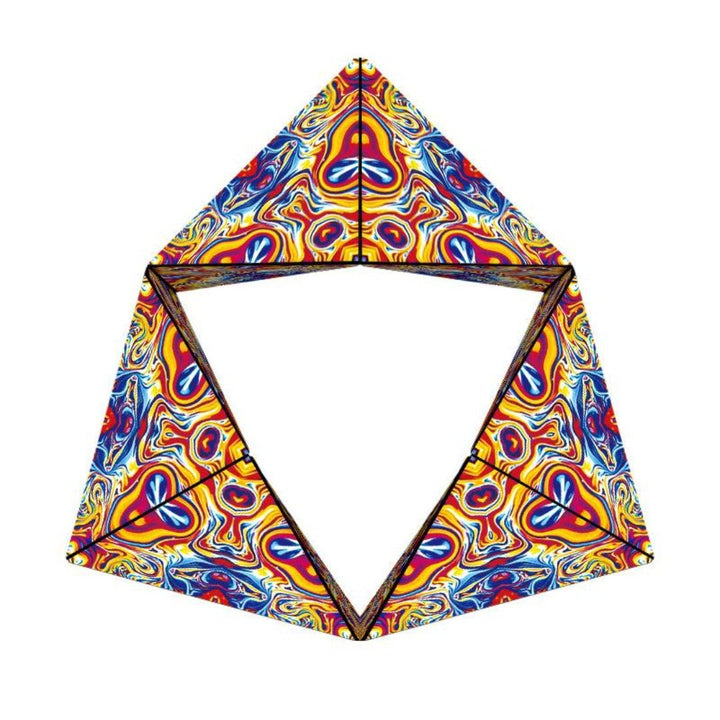 Bunter magnetischer Zauberwürfel, geometrische Form, austauschbare Teile, Puzzle-Spielzeug.