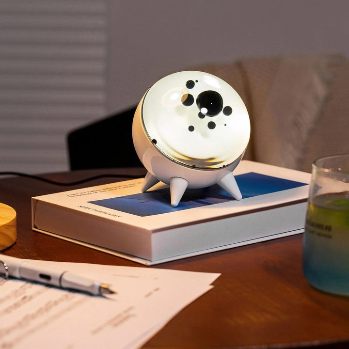 Magnetische Flüssigkeitslampe NEBULA, weiß, modern, dekorativ, Tischleuchte, stilvolles Design