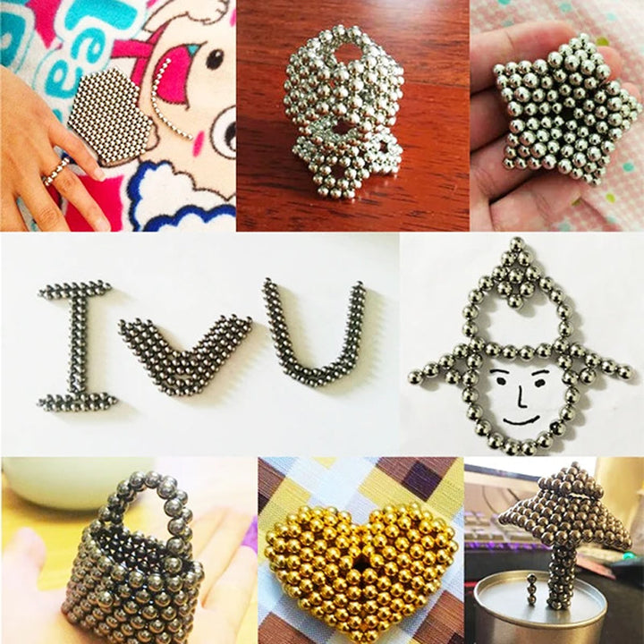 Verschiedene magnetische Kugelspielzeuge, kreative Formen, DIY, Handarbeit, Metall, Kinder, Erwachsene.