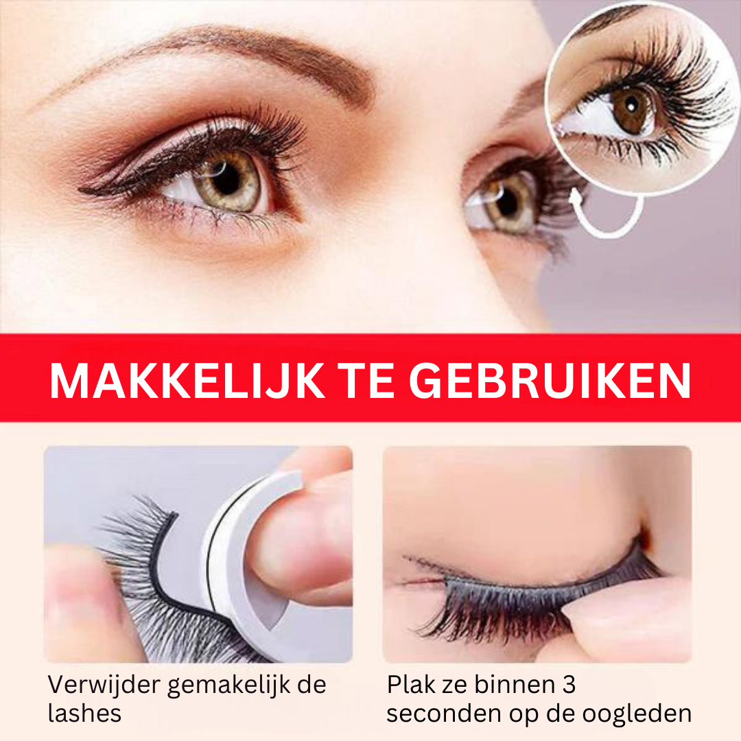 Falsche Wimpern, einfach anzubringen, schwarz, magnetisch, wiederverwendbar, Augen-Make-up.
