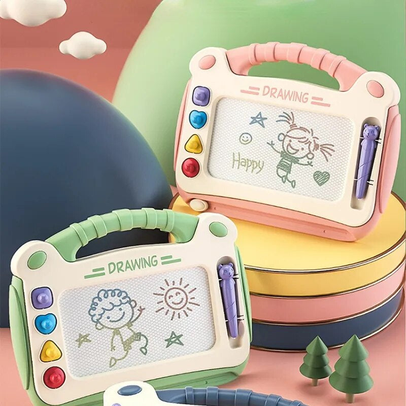 Bunte magnetische Maltafel für Kinder, tragbar, mit Stift, Zeichnungen, Lernspielzeug.