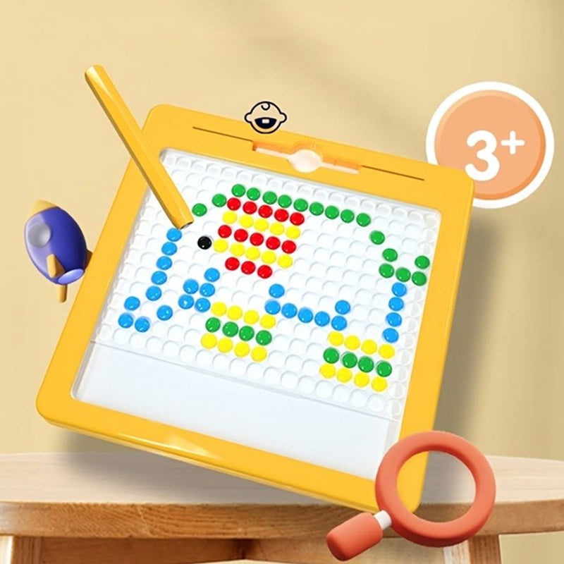 Magnetisches Zeichentafel-Spielzeug für Kinder, gelb, Elefantenmotiv, ab 3 Jahren.