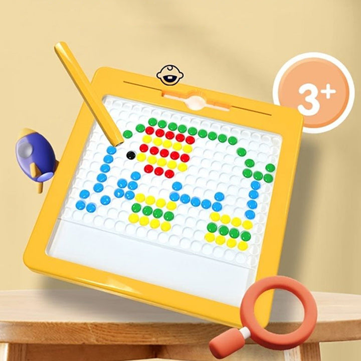 Magnetisches Zeichentafel-Spielzeug für Kinder, gelb, Elefantenmotiv, ab 3 Jahren.