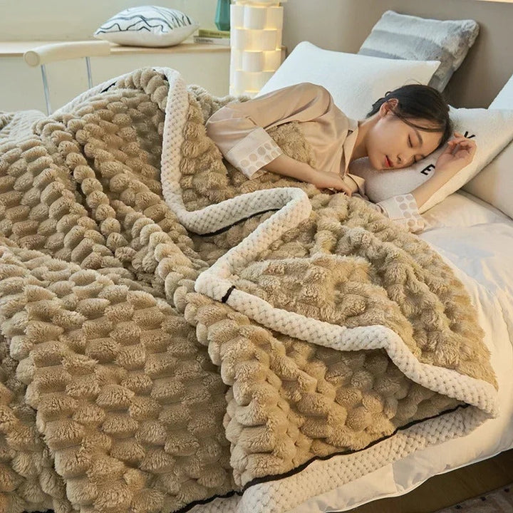 Dvojitá Coral-Velvet deka na podzim a zimu – TurtleWarm