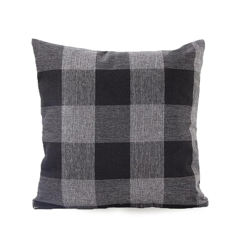 Pohodlný kostkovaný povlak na polštář v venkovském stylu – Autumn Plaid