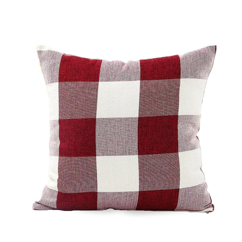 Pohodlný kostkovaný povlak na polštář v venkovském stylu – Autumn Plaid