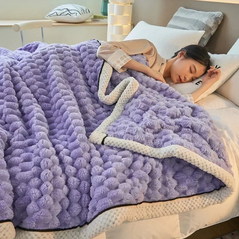 Dvojitá Coral-Velvet deka na podzim a zimu – TurtleWarm
