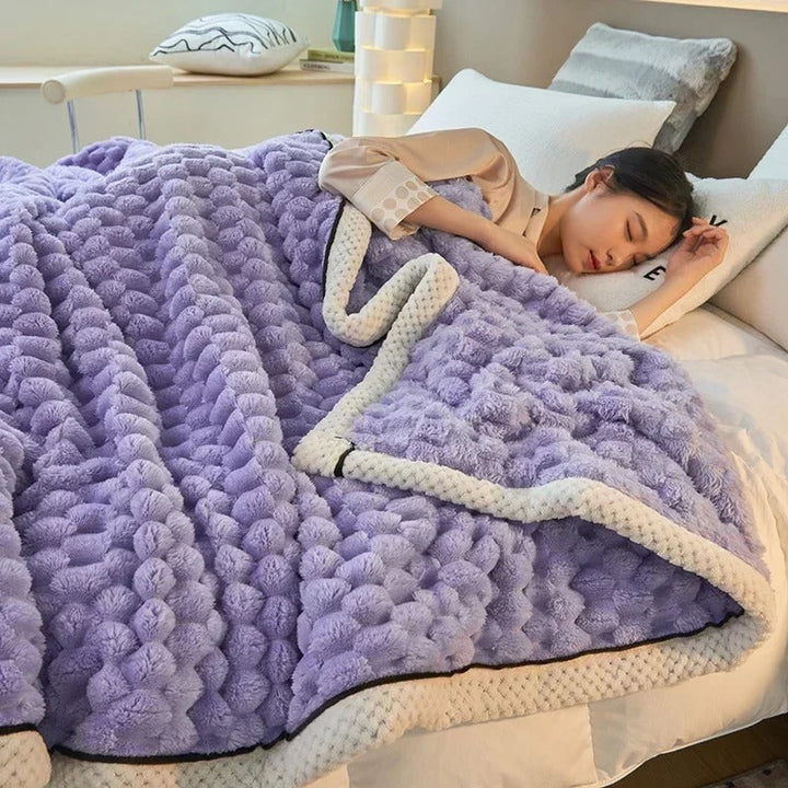 Dvojitá Coral-Velvet deka na podzim a zimu – TurtleWarm