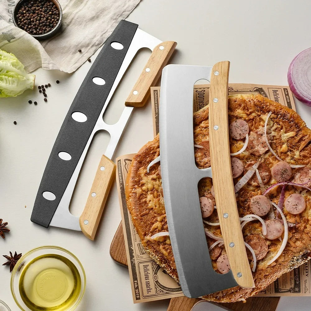 Velký kráječ pizzy s vyklenutým nerezovým nožem (35 cm) - Bruno