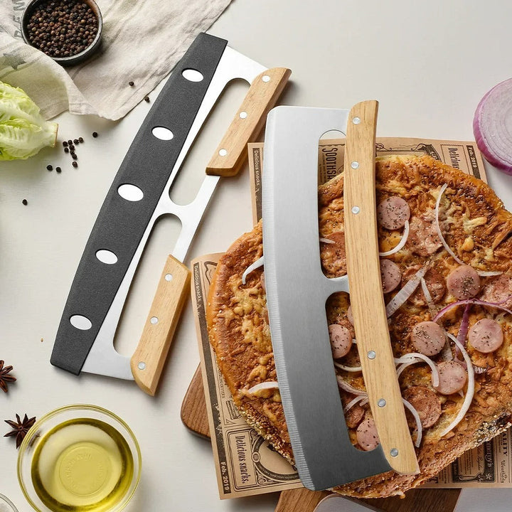 Velký kráječ pizzy s vyklenutým nerezovým nožem (35 cm) - Bruno
