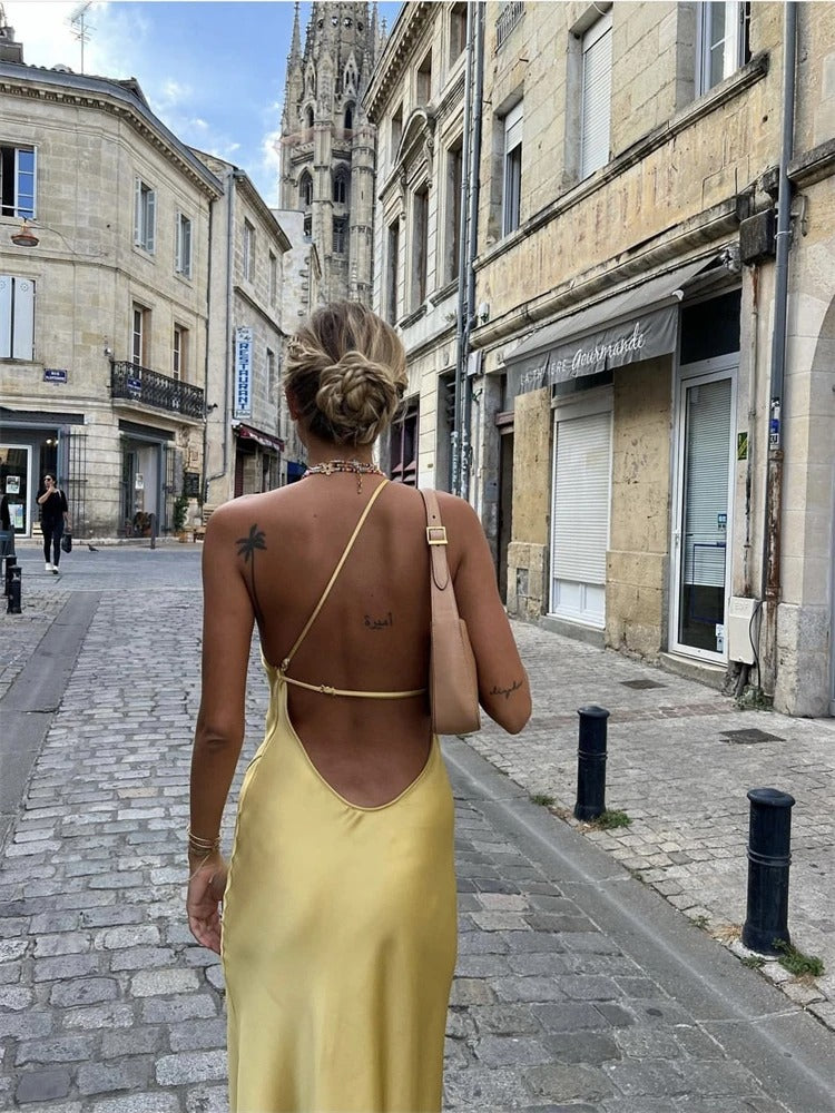 Elegantní žluté letní šaty – Juliette