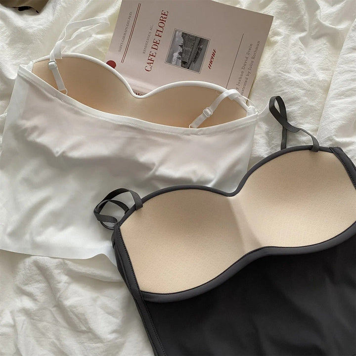 Sada 4 lehkých topů s vestavěnou bandeau podprsenkou - Tiana