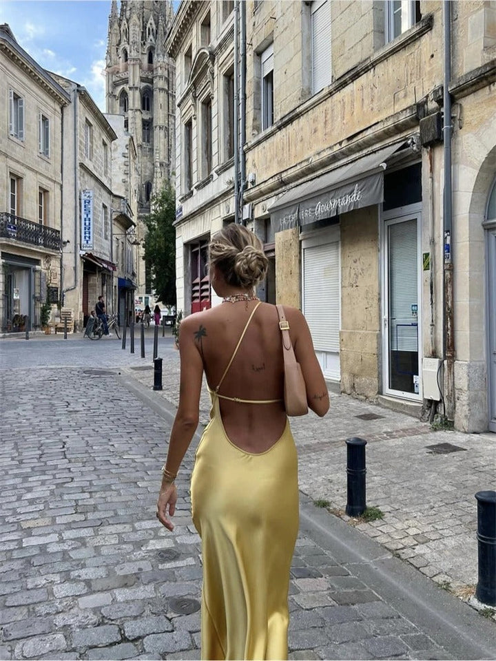 Elegantní žluté letní šaty – Juliette