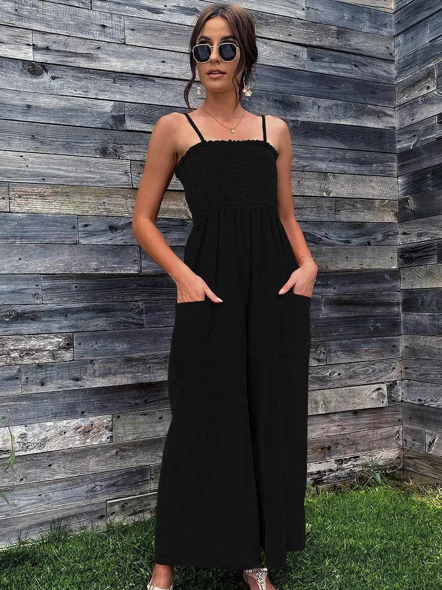 Letní dámský overal se spagetti ramínky v vintage stylu - RetroLuft