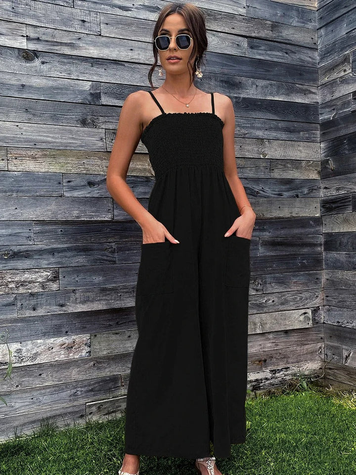 Letní dámský overal se spagetti ramínky v vintage stylu - RetroLuft