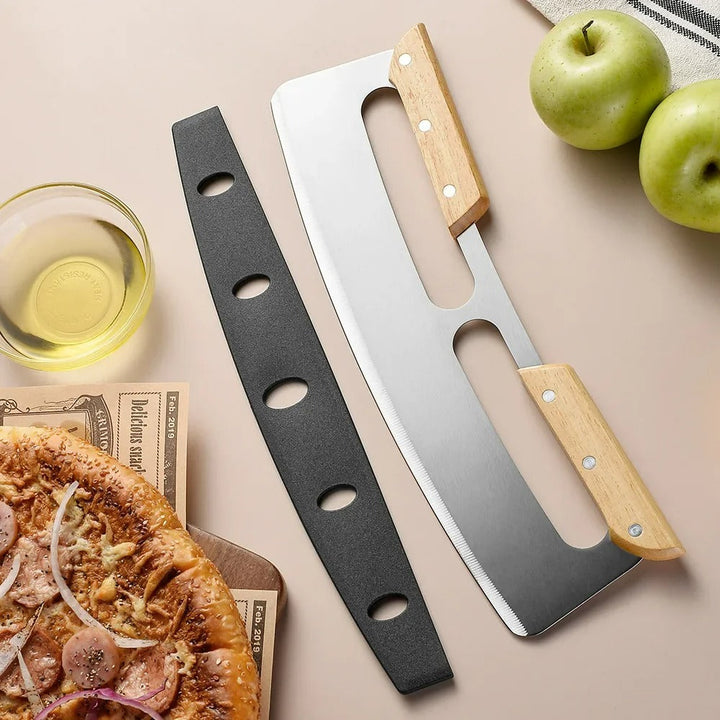 Velký kráječ pizzy s vyklenutým nerezovým nožem (35 cm) - Bruno