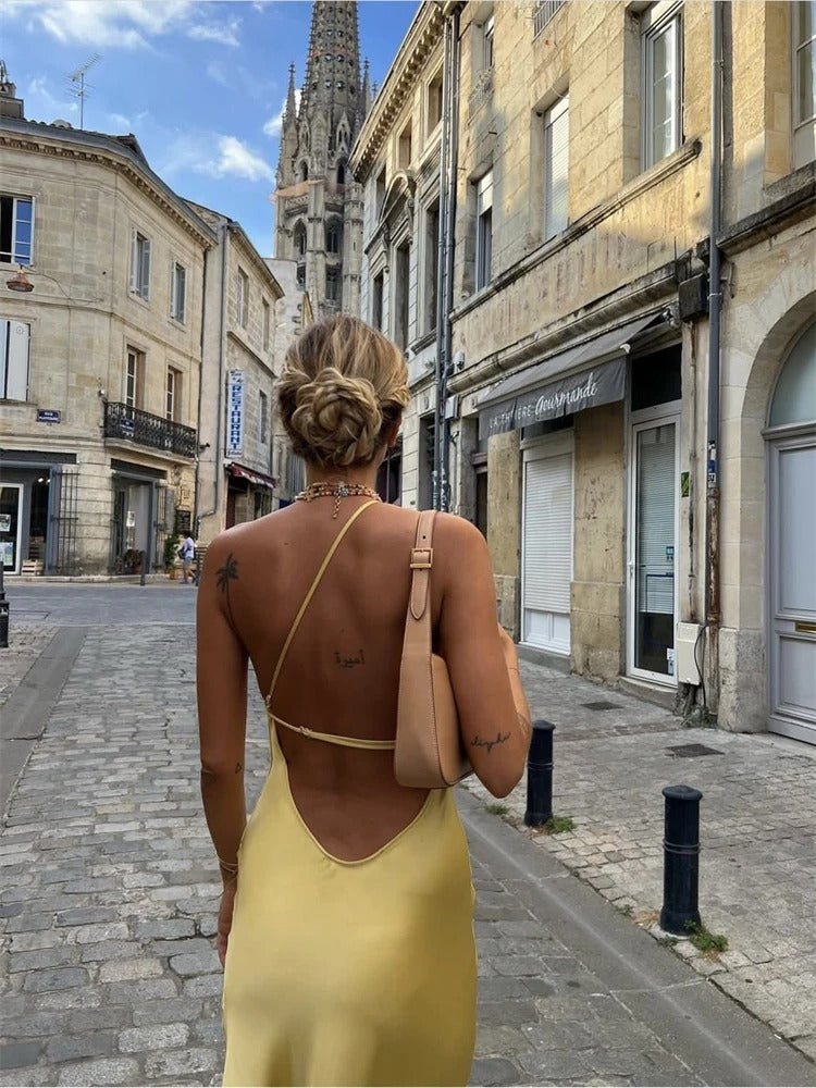 Elegantní žluté letní šaty – Juliette