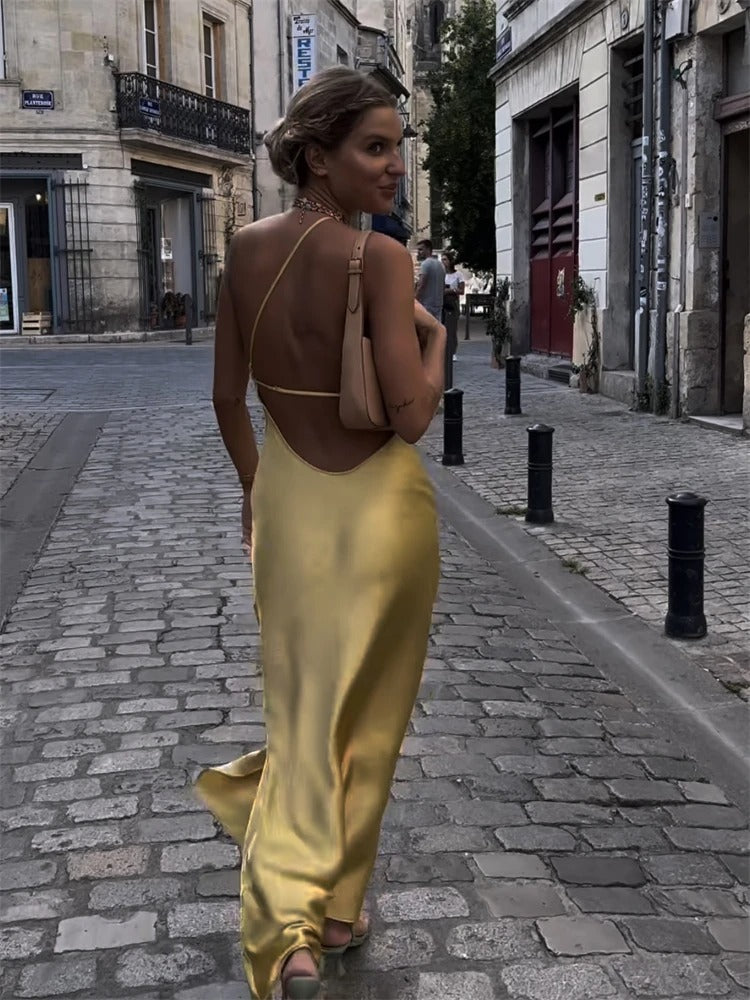 Elegantní žluté letní šaty – Juliette