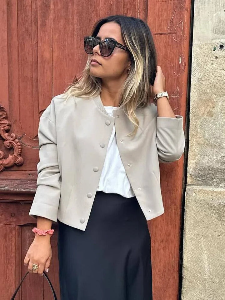 Lehká dámská bomber bunda na podzim – Pohodlný šik s stojáčkem