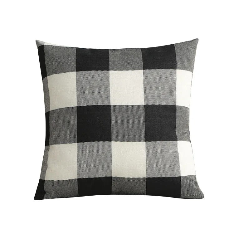 Pohodlný kostkovaný povlak na polštář v venkovském stylu – Autumn Plaid