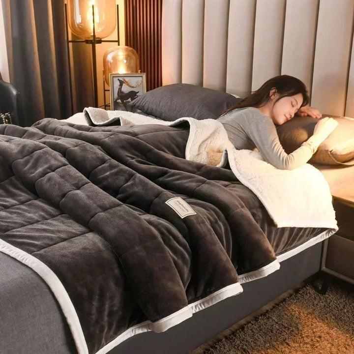 Teplá flanelová korálová fleece deka na podzim a zimu – CosyBlanket