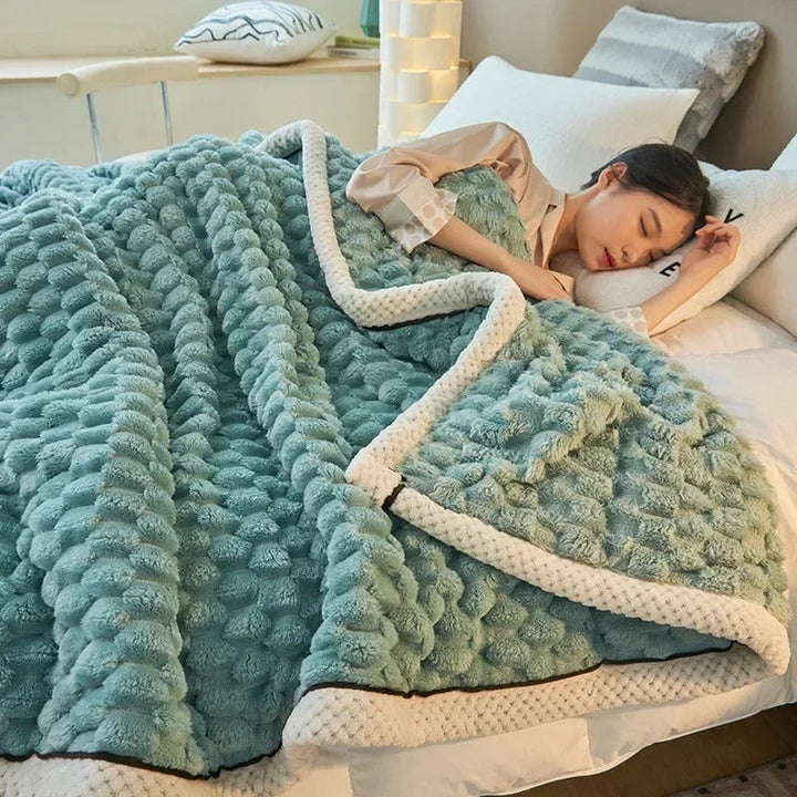 Dvojitá Coral-Velvet deka na podzim a zimu – TurtleWarm
