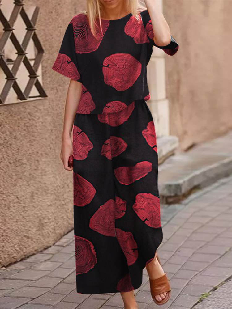 Vzdušný dvoudílný letní komplet z bavlny s lichotivým střihem – Boho set Zephyra