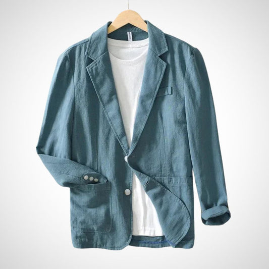 Lehký pánský lněný blazer v bavlněné směsi – Julian podzimní edice