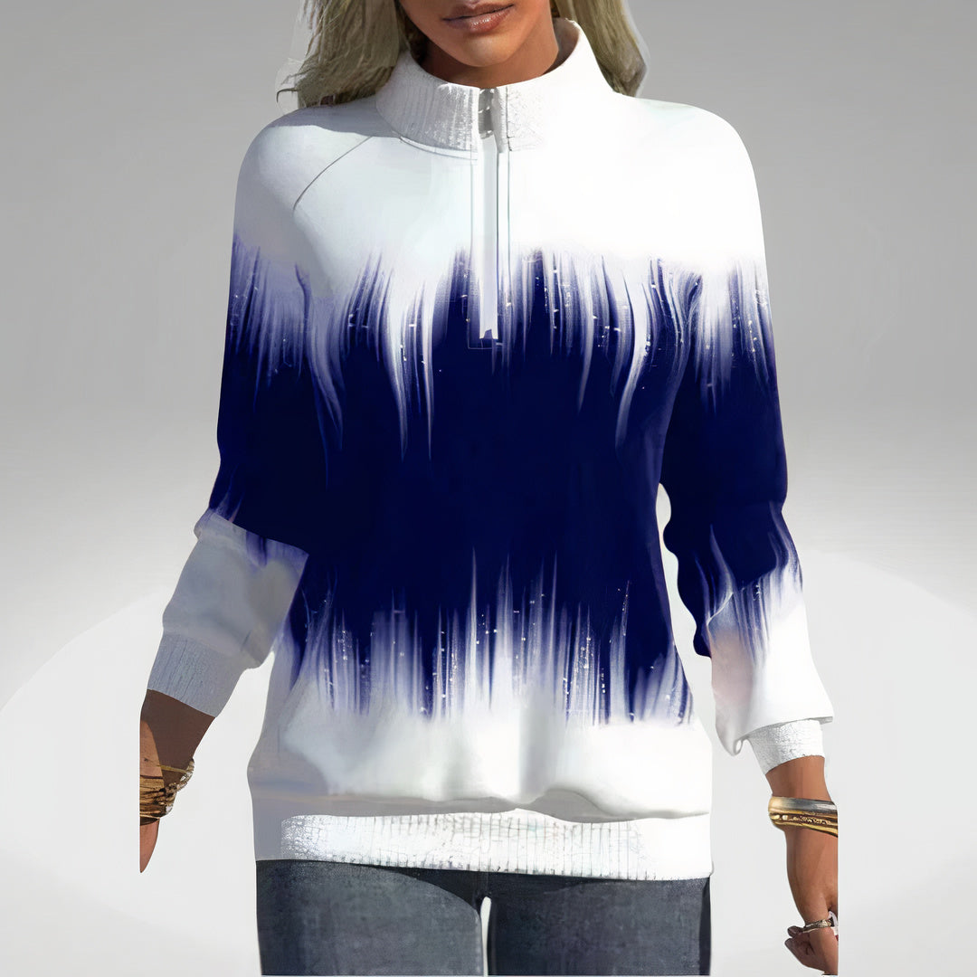 Dámské sweatshirt s límcem na zip – Elvira