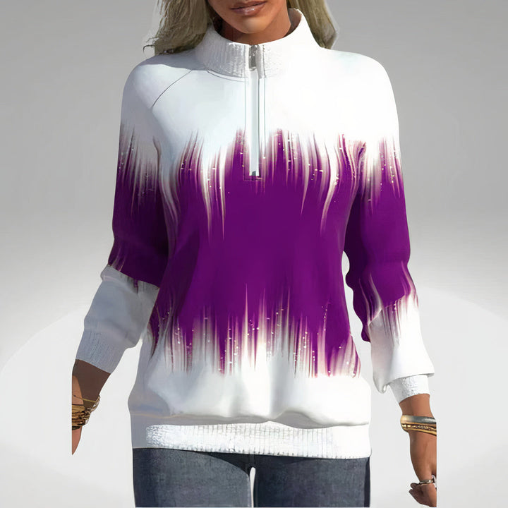 Dámské sweatshirt s límcem na zip – Elvira