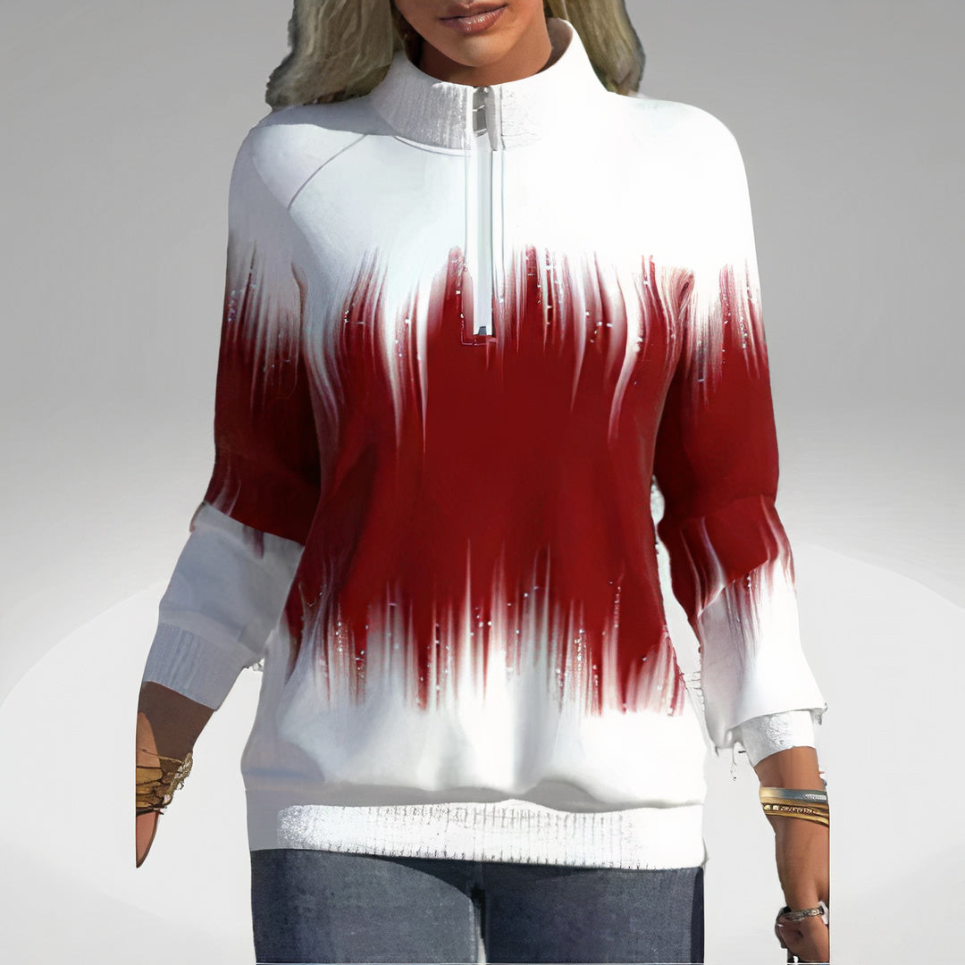 Dámské sweatshirt s límcem na zip – Elvira