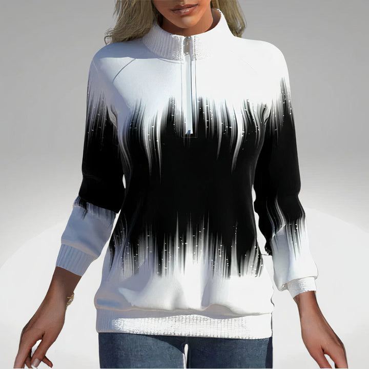 Dámské sweatshirt s límcem na zip – Elvira