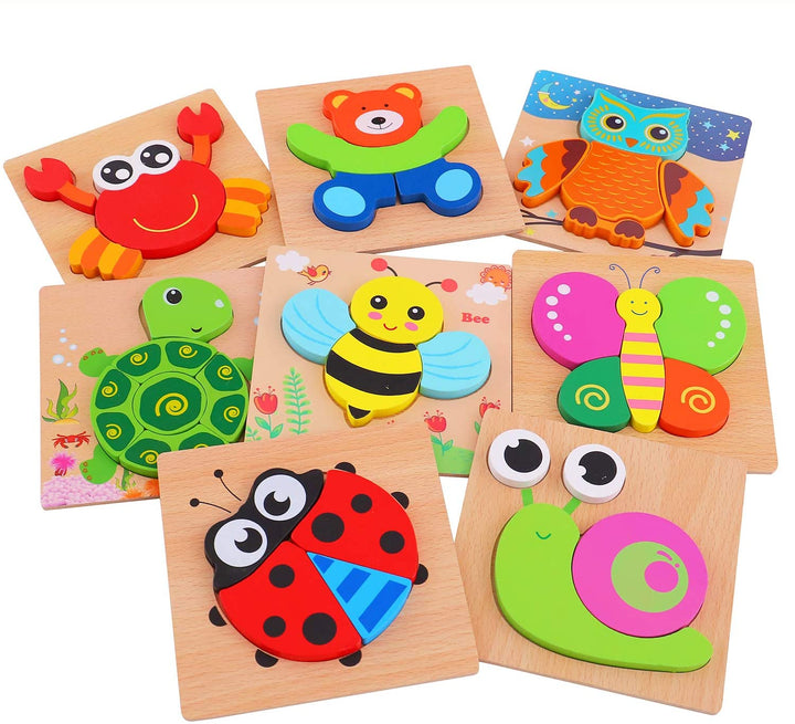 Montessori dřevěné vzdělávací puzzle – Barevná radost (1+1 zdarma)