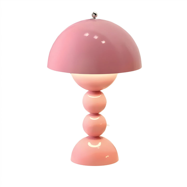 Rosa tragbare Tischlampe, Nordic Design, Blumenknospenform, moderne Wohnkultur.