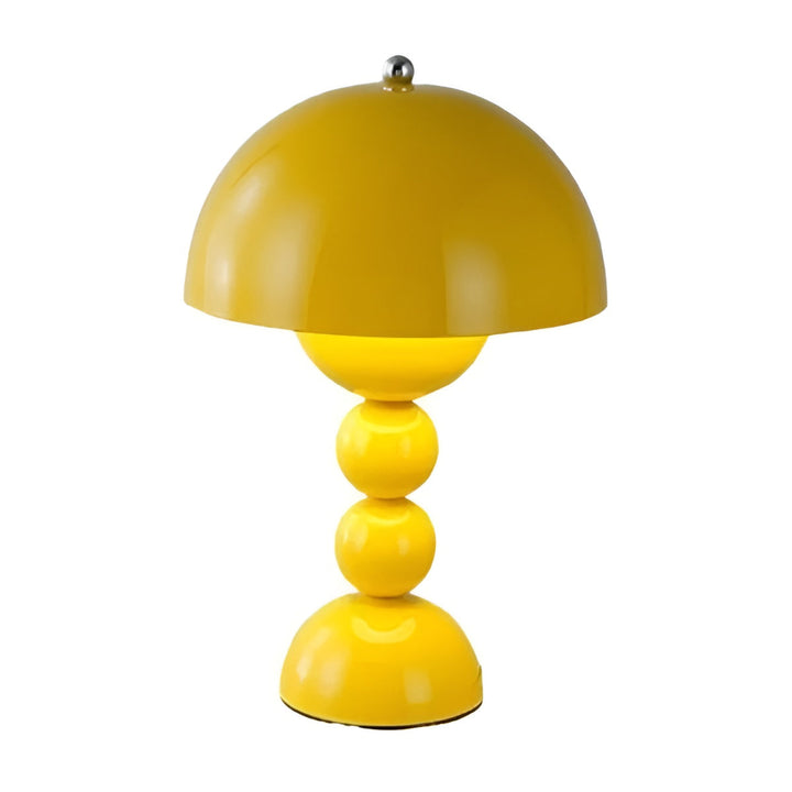 Gelbe Tischlampe, kugelförmiges Design, modern, tragbar, skandinavischer Stil, Wohnkultur.