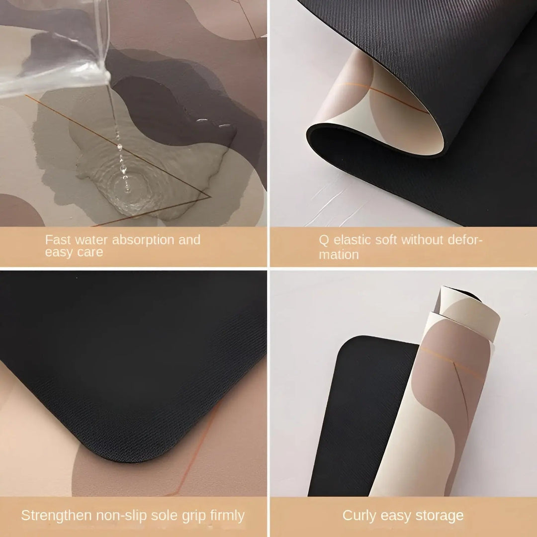 Rychleschnoucí superabsorbční protiskluzová kuchyňská rohož - SplashEase