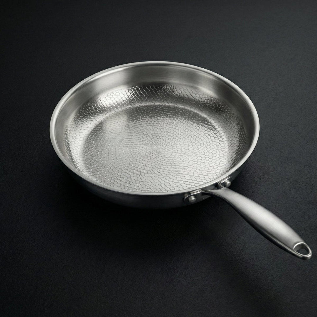 Hand-Hammered Titanium Family Set: 4 Pans & Utensils 5