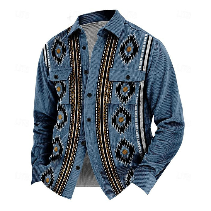 Podzimní vintage pánská bunda s knoflíky – Henri