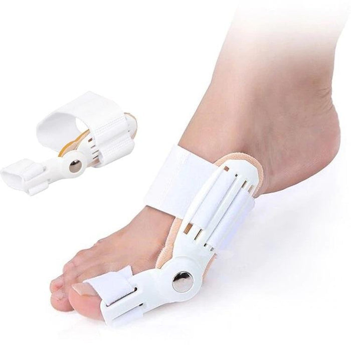 Orthopädischer Hallux-Valgus-Korrektor, weiß, Fußschiene zur Zehenkorrektur.