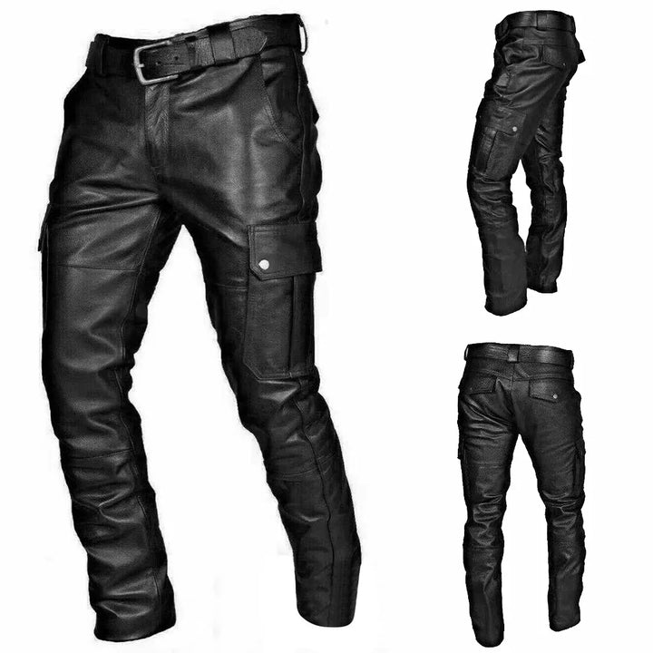 Pánské kožené kalhoty v biker stylu – RoadVance