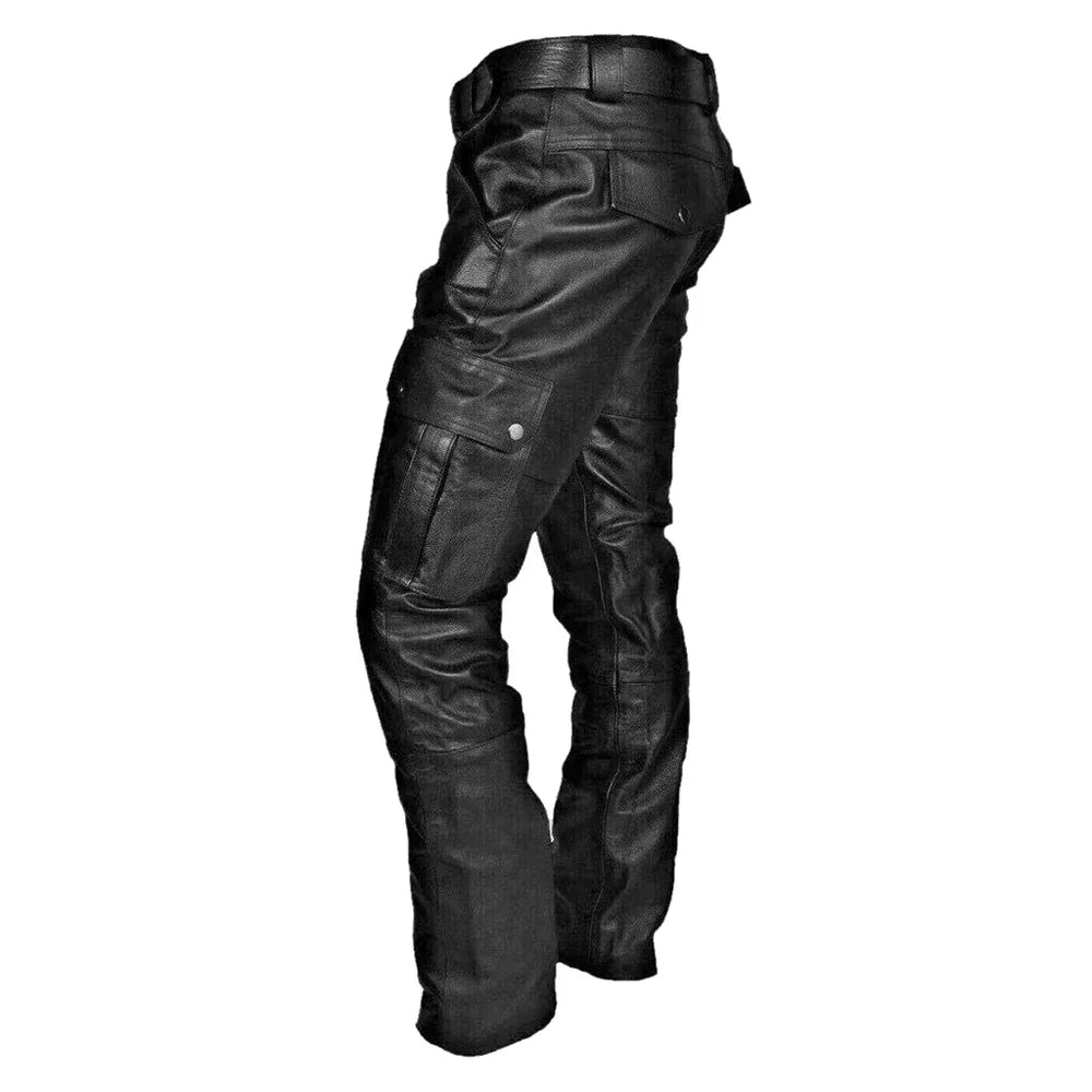 Pánské kožené kalhoty v biker stylu – RoadVance